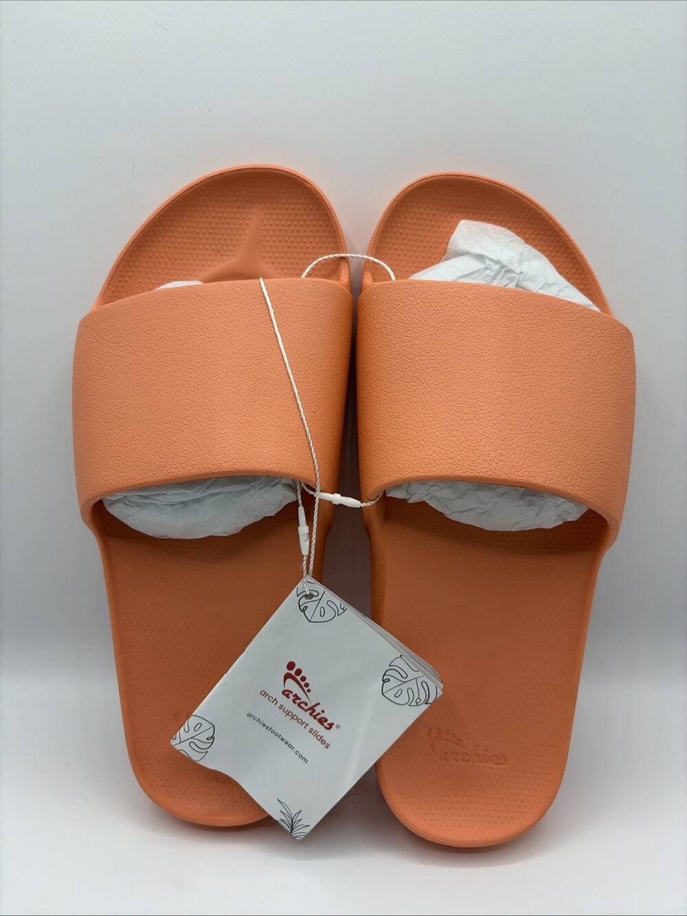Archies Sandals Unisex Sz M 8 W 9 Peach Orange Arch Support Therapy NWT Rare